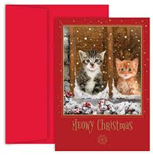 I have 1 tabby cat now, yuri, and i love painting him. Sets Of Christmas Cards For Cat Lovers Meow As Fluff