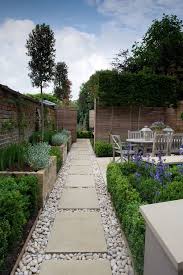 Contemporary Garden Hose With Long Narrow Garden L Andscape Traditional And Traditional Garden Statues And Backyard Landscaping Narrow Garden Landscape Design