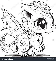 Cute Dragon Coloring Pages Kids Adults Stock Vector (Royalty Free)  2305319687 | Shutterstock