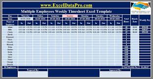 Includes pay stubs, timesheets, a. Download Multiple Employees Weekly Timesheet Excel Template Exceldatapro Excel Templates Excel Spreadsheets Templates Payroll Template