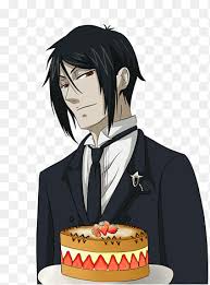 For cakes you don't want them to get chewy, which is why cake flour is used. Sebastian Michaelis Birthday Cake Black Butler Strawberry Cake Holding A Cake Food Black Hair Png Pngegg