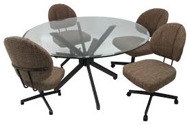 swivel caster chairs sanora brown