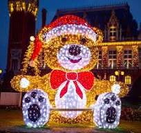 Christmas LED 3D Large Bear Motif Light for Outdoor Decoration