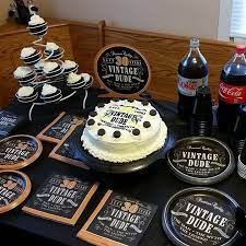 Celebrate your 30th birthday with a theme that creatively marks the end of your roaring 20s. Vintage Dude Party Supplies Mens Birthday Decorations Perfect For 30th 40th 50th And 60th 40th Birthday Parties 30th Birthday Parties 60th Birthday Party