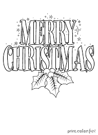 This simple merry christmas coloring page could be just what you need to spread a little holiday cheer! Merry Christmas Sign Print Color Fun