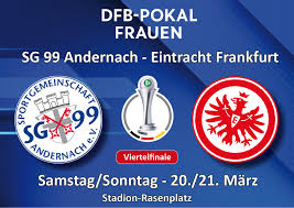Wolfsburg defeated bayern munich after penalties to win their fourth consecutive title. Dfb Pokal Der Frauen Sg 99 Andernach Trifft Im Viertelfinale Auf Eintracht Frankfurt Fussballverband Rheinland