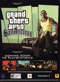 Vgprintads Video Game Print Classic Video Games San Andreas