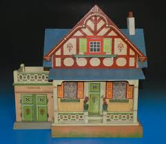 Antikes Albin Schonherr Puppenhaus Mit Garage Dachterrasse Um 1910 1920 Doll House Antique Dollhouse Dollhouse Dolls