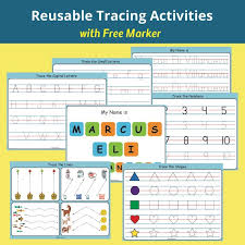 They can be large letters (abc) or small letters (abc). Reusable Tracing Activity Personalized Name Alphabet Numbers Lines Shopee Philippines