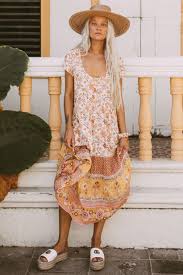 Spell And The Gypsy Portobello Road Babydoll Midi Dress Honey Dew Meadow Collective
