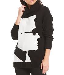 Shop with afterpay* free shipping on purchases over $49. Karl Lagerfeld Paris Turtleneck Long Sleeve Intarsia Karl Logo Sweater Dillard S