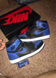 The blue toe box of the coveted og colorway is kept in place here, while the new lighter side panel. Clean Pair Of Royal 1s Only Worn 4 Times Max Minimal Creasing On Toe Box And Back 100 Authentic Comes With Og Box And Ex Hot Shoes Jordan 1 Royal Sneakers