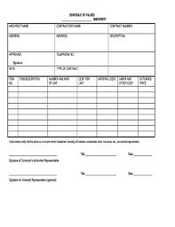 Aia reserves the right to make any changes and/or updates on the guide whenever necessary. Schedule Of Values Fill Out And Sign Printable Pdf Template Signnow