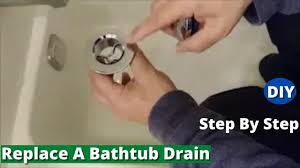 Set the trip lever in the open position. How To Replace A Bathtub Drain Remove And Install New Drain Step By Step Youtube