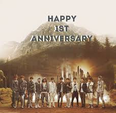 It's been five years since the korean boy band exo released their first official single mama on april 8, 2012. Exo S 1st Anniversary By Ajikaji On Deviantart