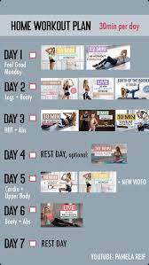 Home workout plan 45min per day pamela reif. 30 Minute Daily Workouts Pamela Reif At Home Workout Plan At Home Workouts Sweat Workout