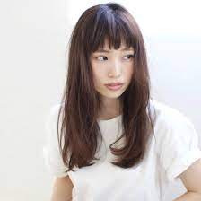 オン眉前髪 ロングヘアこそ大人っぽいおしゃれ髪 男ウケなんて気にしない hair オン眉 ロング ミディアムロング ロングヘア