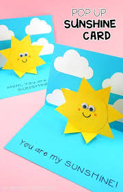 Handmade Greeting Card Design For Father S Birthday You Are My Sunshine Card Easy Pop Up Sun Card Template Diy Father S Day Cards Pop Up Greeting Cards Father S Day Diy