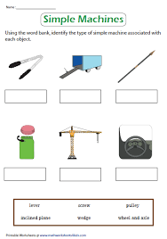 Identify The Simple Machines Worksheet Simple Machines Science For Kids Science Worksheets