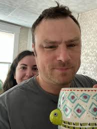 Morning coffee time with spouse in Vermont