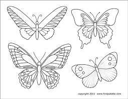 Kids can use both crayons as well as watercolors to fill in these pages. Butterflies Free Printable Templates Coloring Pages Firstpalette Com
