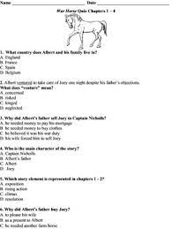Let's explore these horse trivia questions for your passion. War Horse Test And Quiz Bundle Common Core Aligned Tpt