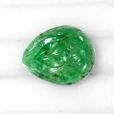 Amazon Com Starjewelryco 8 26 Cts Natural Top Green Emerald Loose Gemstone Hand Made Pear Carving Untreated Zamb Loose Gemstones Wholesale Gemstones Gemstones