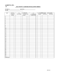 Petty cash reconciliation is the process of reviewing petty cash records. Aaron S Daily Petty Cash Reconciliation Sheet Printable Pdf Download