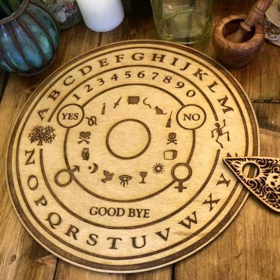 Wooden Circular Ouija Board Game - Spirit Board and Planchette Halloween  Party - Etsy