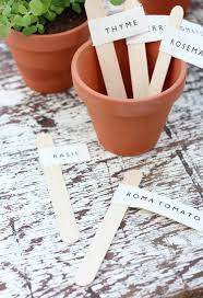 Herb markers plant markers diy garden garden crafts herb garden garden stakes garden ideas plant crafts decor crafts. Printed Veggie Herb Garden Markers Satori Design For Living