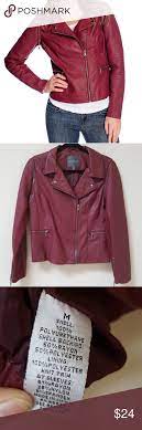 Kate Mallory Dark Red Faux Leather Jacket Faux Leather Jackets Leather Jacket Clothes Design