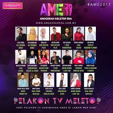 Malam kemuncak anugerah meletop era (ame 2017) akan disiarkan secara langsung dari stadium malawati shah alam pada hari ahad, 23 april 2017, 9.00 malam melalui saluran astro ria (104) dan ria hd (123). Meletop On Twitter Top 20 Pelakon Tv Meletop Anugerah Meletop Era 2017 Ame2017 Undi Sekarang Di Https T Co Bu3oevwk9p