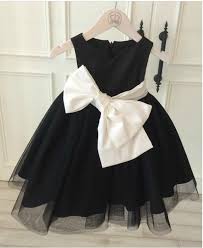 Flower Girl Dress White Big Bow Bridesmaid Dress Black Tutu Dress Black Birthday Dress Black Big Bow Dress High Quality Flower Girl Dress Free Shipping Dr Flower Girl Dresses Girls Dresses