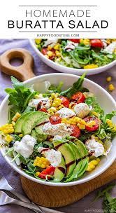 Burrata Salad Recipe Happy Foods Tube Recipe Salad Recipes Homemade Salads Easy Salad Recipes