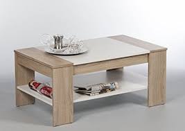 Measuring 42 inches in width it provides plenty of space for your decorating needs. 172410 Coffee Table Sonoma Oak White With 1 Shelf Buy Online In Qatar At Qatar Desertcart Com Productid 53548667