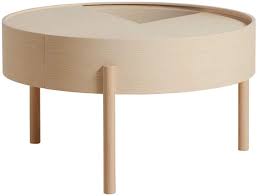 In general, the proper height of a coffee table is one that matches the height of the sofa cushions. Woud Arc Coffee Table Diameter 66 Cm Height 38 Cm Clear Ash Varnished Amazon De Home Kitchen