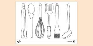 Check spelling or type a new query. Cooking Utensils Colouring Page Ks1 Resources Twinkl