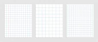 Adornos, corazones y flechas dibujados a mano. Conjunto De Papel Cuadrado De Matematicas En Varios Tamanos Vector Gratis