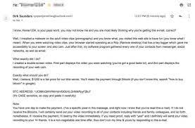 The bitcoin@email.tg.ncov ransomware encrypts the personal documents found on the victim's computer, then displays a message which offers to decrypt the data if payment in bitcoin is made. Email Scam Uses Old Passwords And Fake Threats About Your Porn Habits To Collect Bitcoin