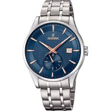 Montre pour homme festina en acier brossé inoxydable f16170/8. Montre Festina Retro F20276 2 Montre Quartz Acier Argentee Festina Montres 3 Suisses
