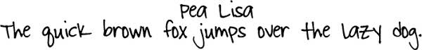 You can download this web font for free. Pea Lisa