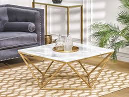 Weitere ideen zu couchtisch marmor. Couchtisch Weiss Gold Marmor Optik Quadratisch 80 X 80 Cm Malibu Beliani De