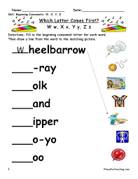 It is cool, but i would have used another words for s and o cause owl doesn't start with an o sound, the same problem with an s for shark. Beginning Sounds W X Y Z Worksheet Have Fun Teaching