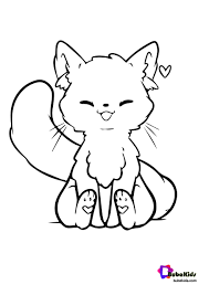 Kawaii Cat Coloring Page Bubakids Collection Of Animal Coloring Pages For Teenage Printable That You Can Download And Cat Colors Cat Coloring Page Kawaii Cat
