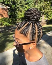 If you really love this hairstyle, you'll have to try the ghana ponytail. 110 Best Braid Buns Ideas Natural Hair Styles Braided Hairstyles Braid Styles