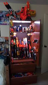 If you have some small deer rifles or home defense firearms, this mirror safe is perfect! Nerf Cabinet Nerf Storage Ideas A Girl And A Glue Gun Make Sure To Check Out My Other Videos D