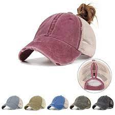 Ladies Summer Fashion Sports Ponytail Baseball Cap In 2021 Ponytail Baseball Cap Denim Baseball Cap Womens Baseball Cap