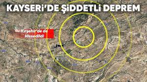 Datça açıklarında 4 büyüklüğünde deprem! Kayseri De Siddetli Deprem