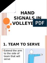This warning is not a. Hand Signals In Volleyball 1 10 Pptx Finger Hand