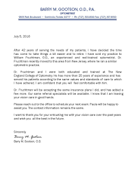 Sample letters when closing or transferring a practice ncmic announcing provider departure kim forthofer arnp palouse medical letter to patients from doctor leaving practice altin A Letter To Dr Gootsons Patients William C Fruchtman O D